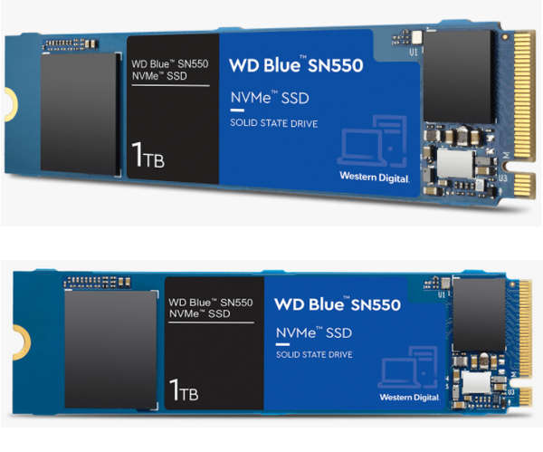 1TB Western Digital WD Blue WDS100T2B0C SN550 NVMe M.2 Solid State Disk (SSD)